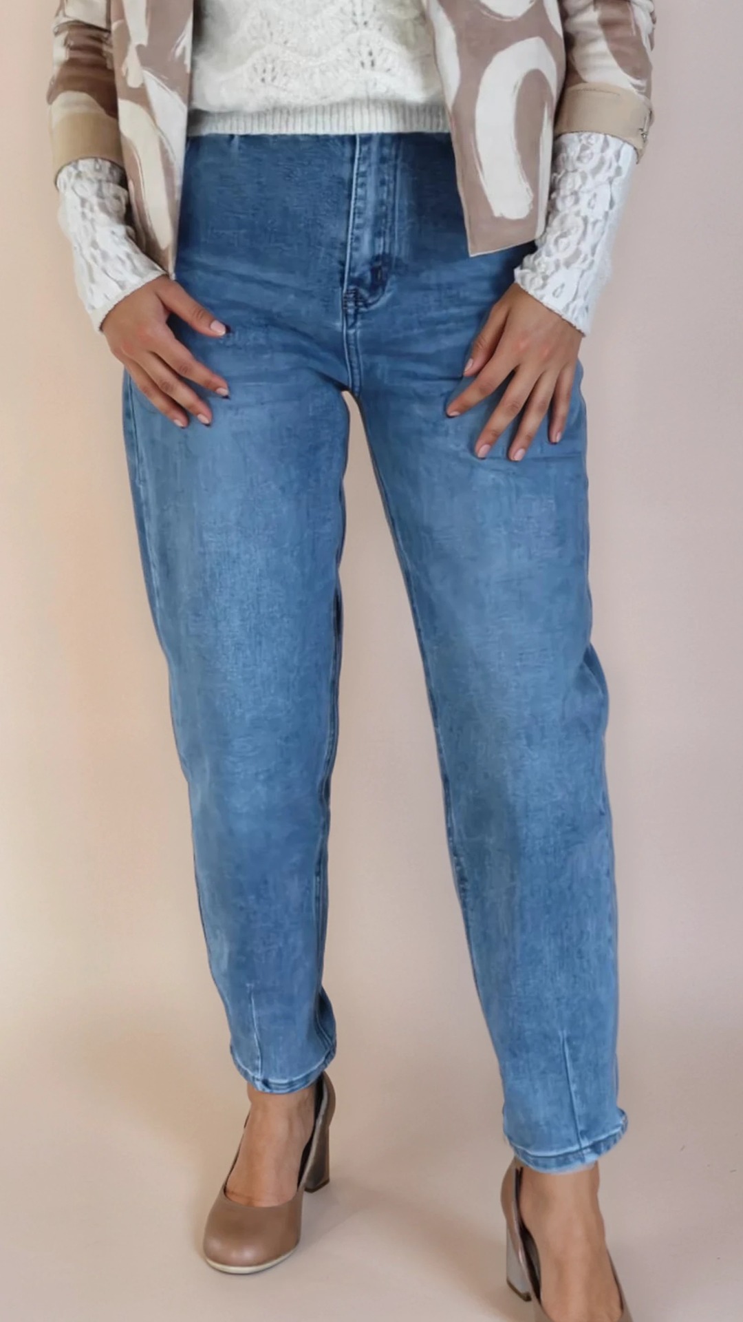 Denim hoge taille