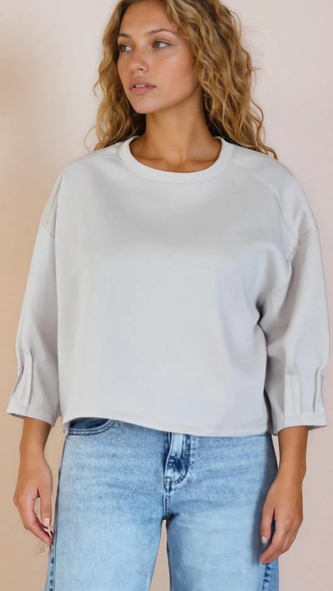 Sporty fit stof sweater