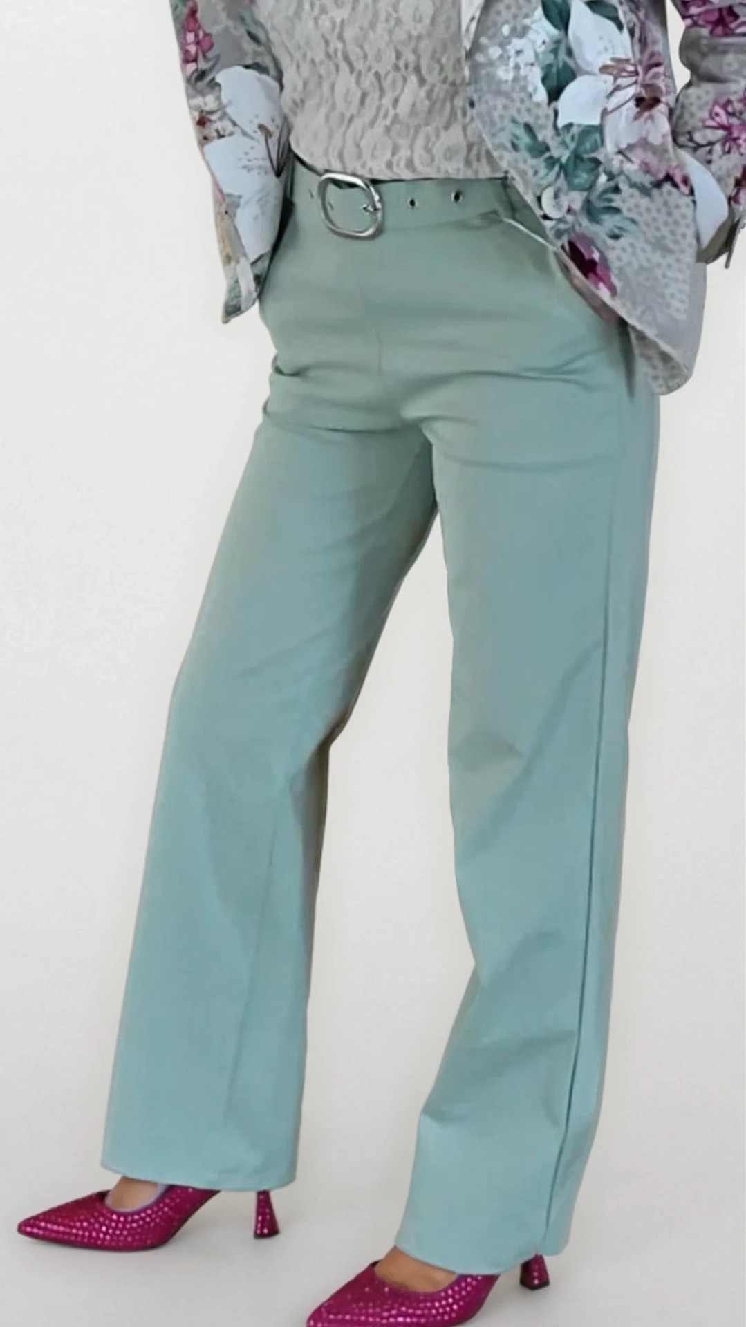 Broek mint rechte pijp